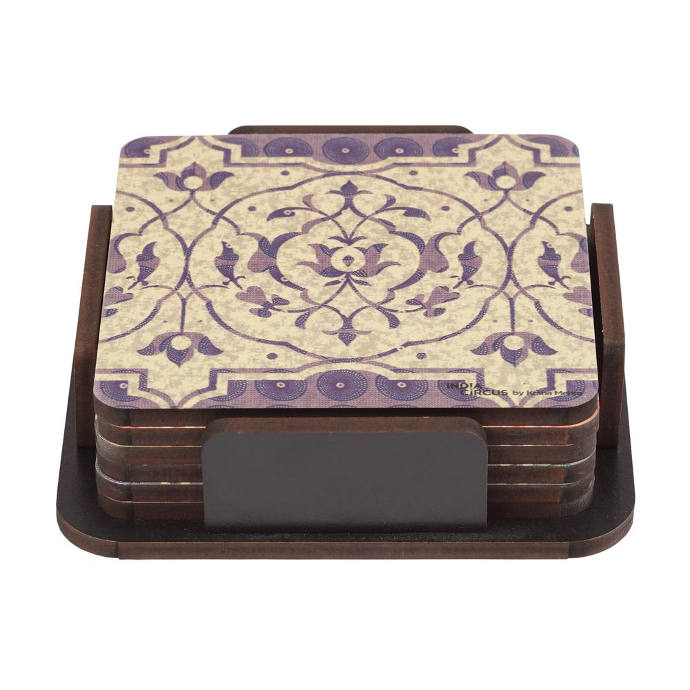 Elegant carvings Coasters - (Set of 6)