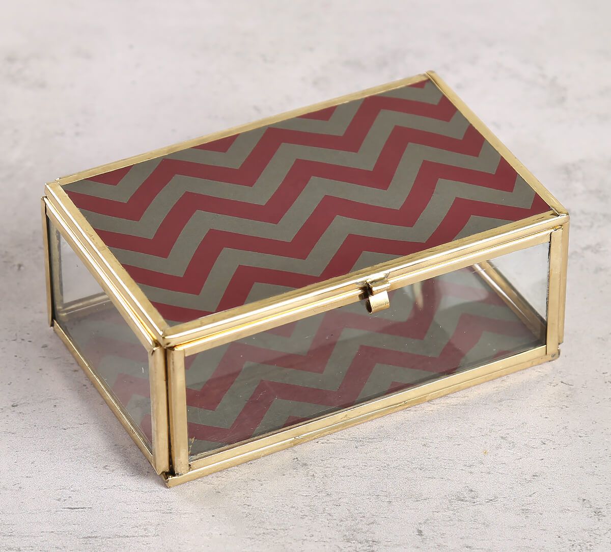 India Circus by Krsnaa Mehta Carmine Chevron Storage Box