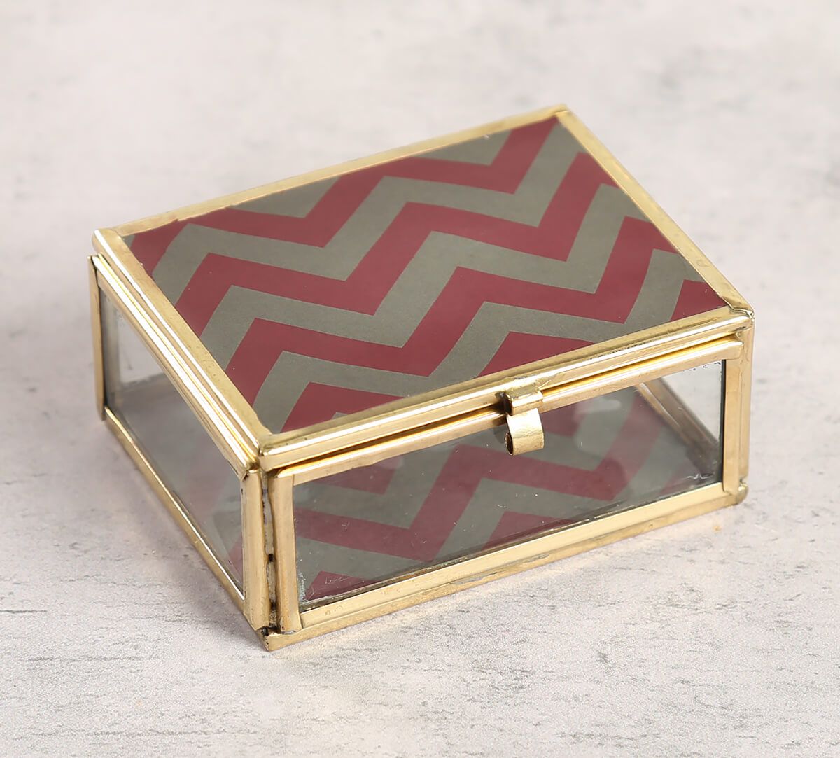 India Circus by Krsnaa Mehta Carmine Chevron Storage Box