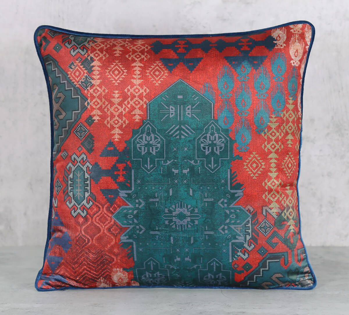 India Circus by Krsnaa Mehta Heritage Haven Velvet Cushion Cover