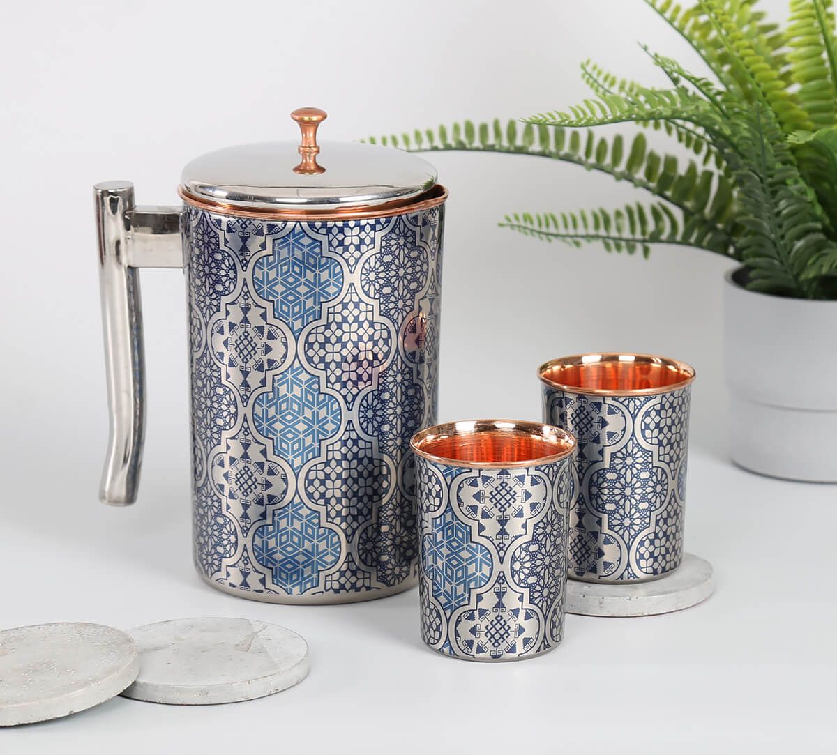 India Circus by Krsnaa Mehta Mughal Jhali Jug & Tumbler Set