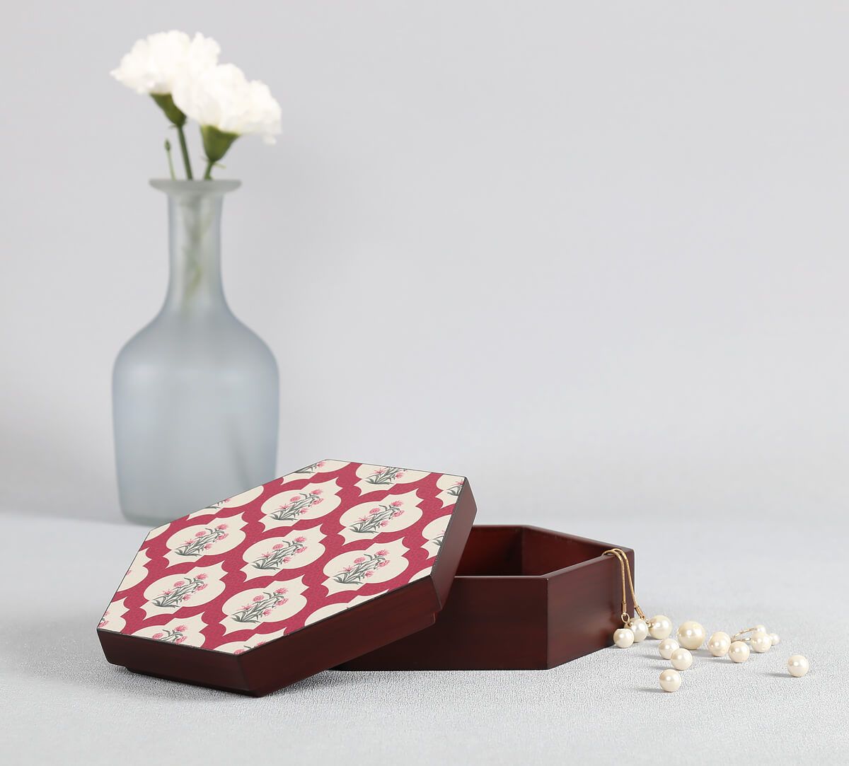 India Circus by Krsnaa Mehta Poppy Flower Scarlet Storage Box