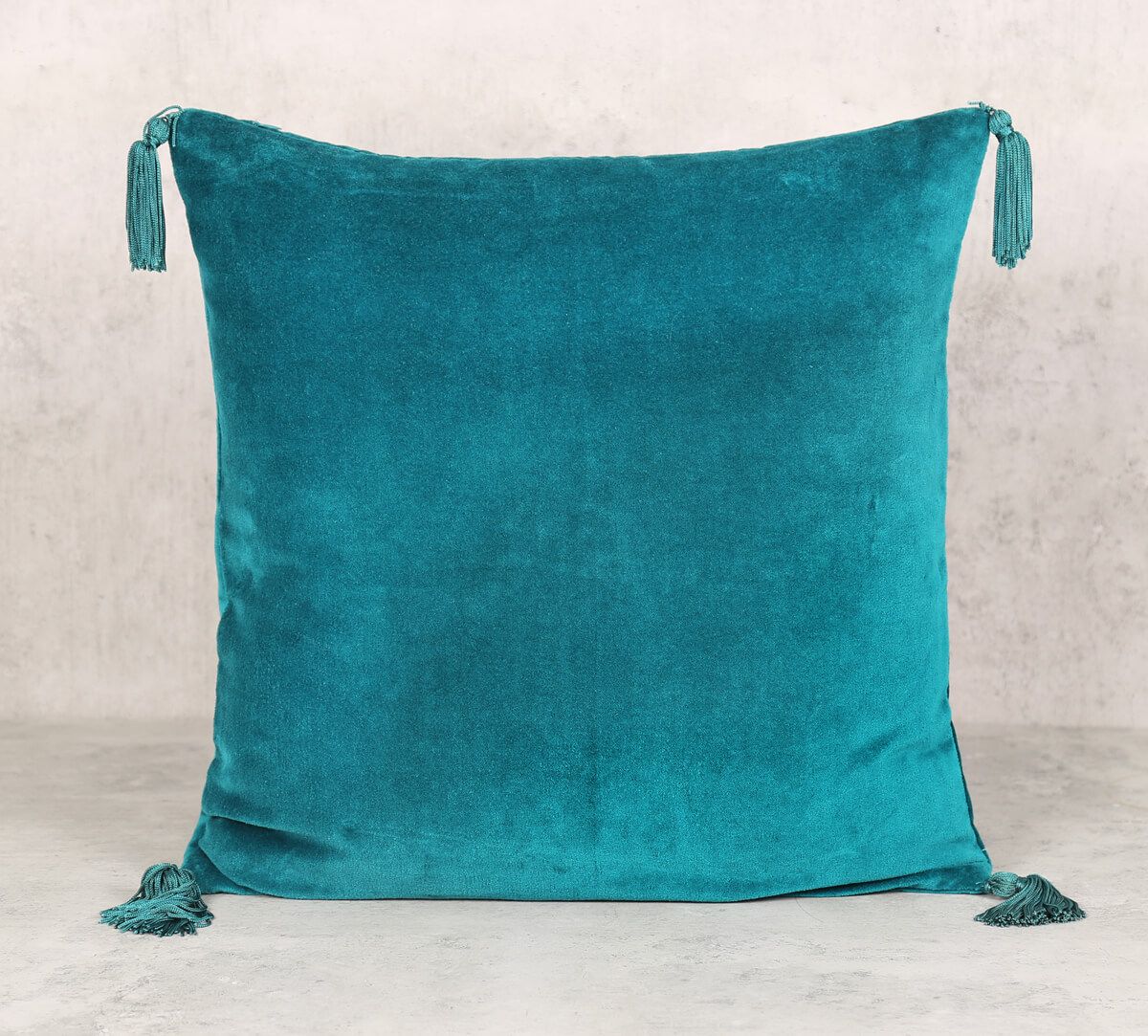 India Circus by Krsnaa Mehta Prussian Luxurious Drape Cushion Cover