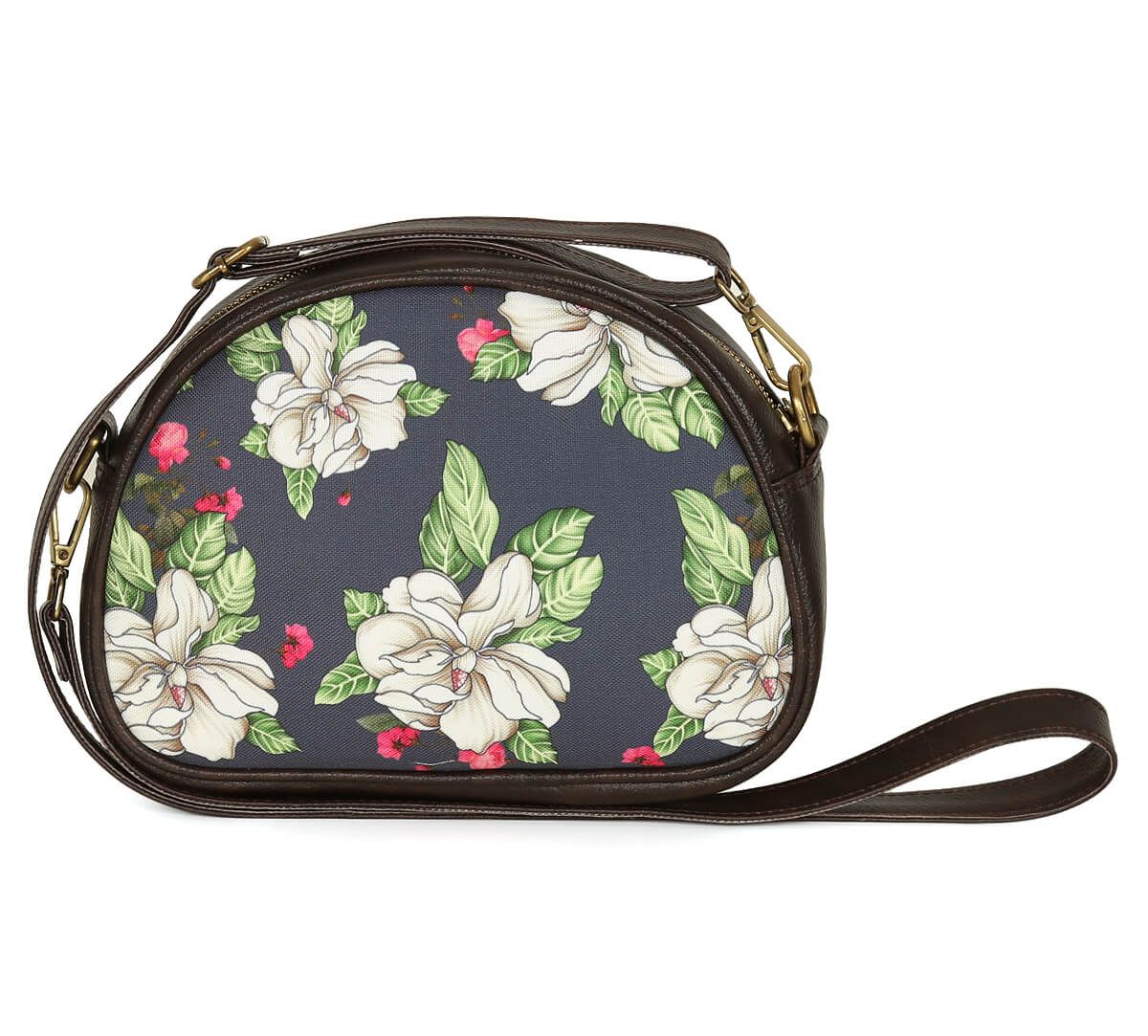 India Circus by Krsnaa Mehta White Rose Allure Crossbody Bag