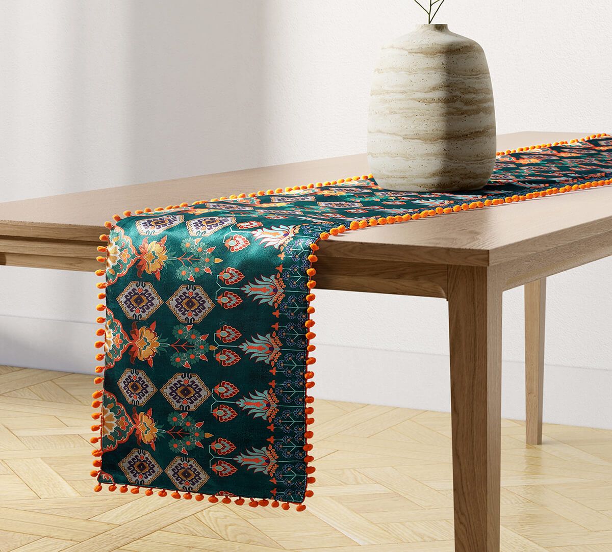 Evergreen Essence Micro Velvet Bed and Table Runner
