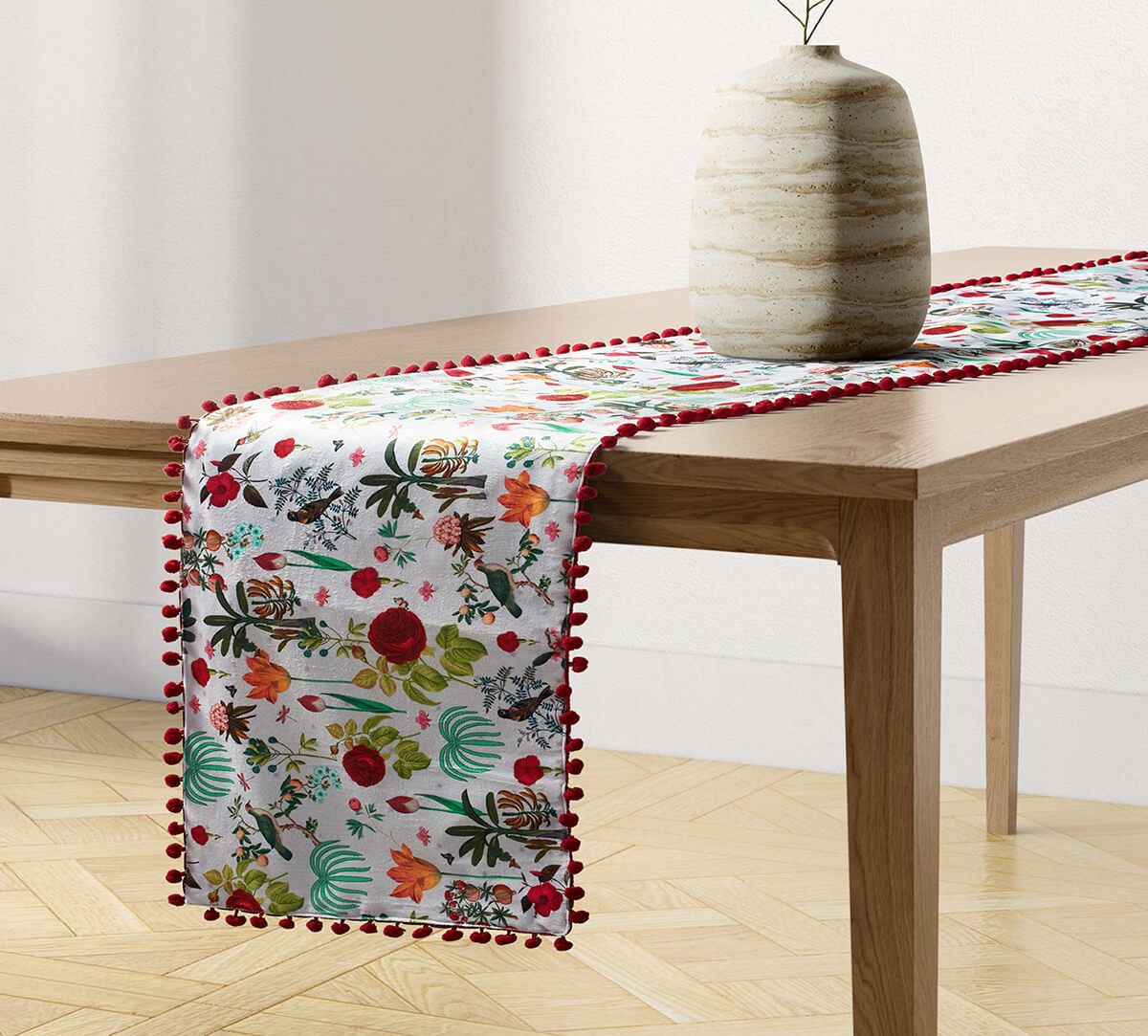 Petal and Plume Micro Velvet Bed and Table Runner