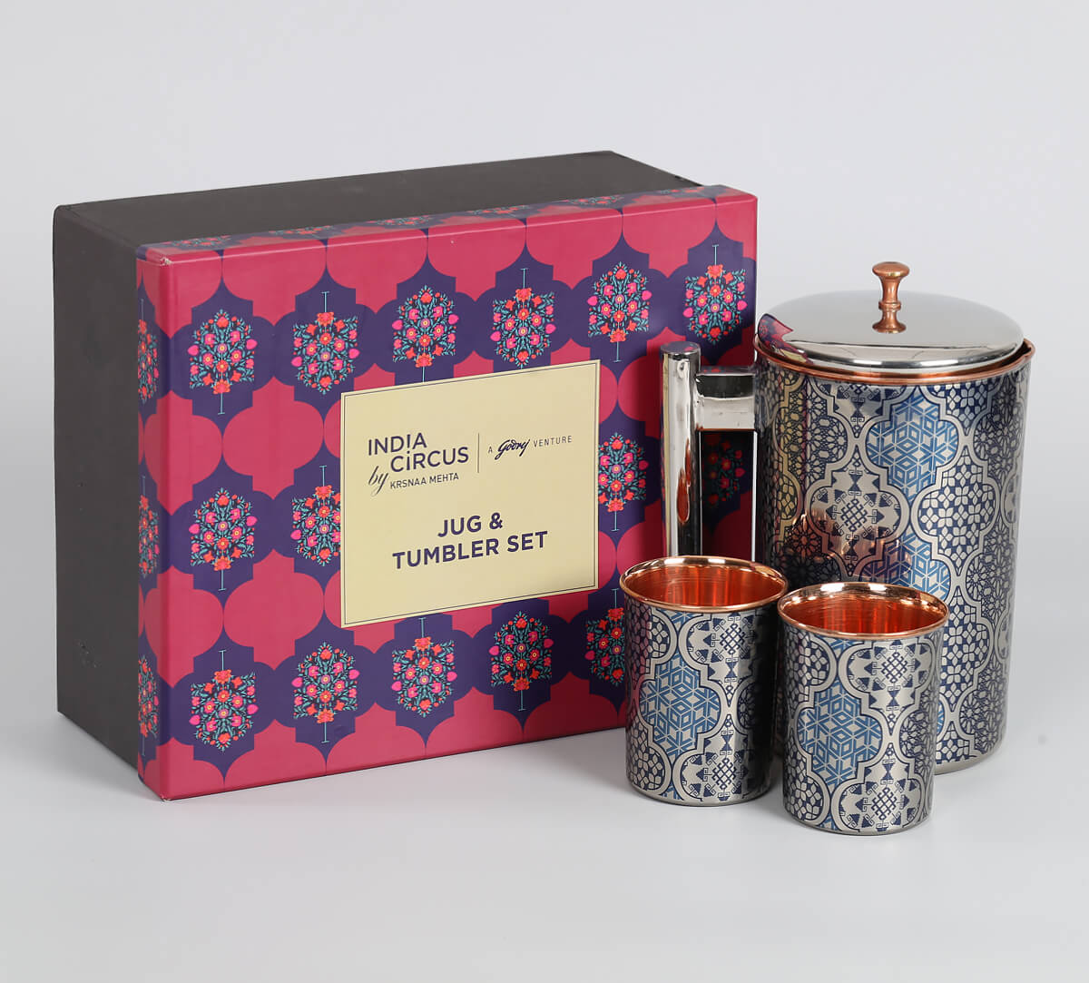 India Circus by Krsnaa Mehta Mughal Jhali Jug & Tumbler Set