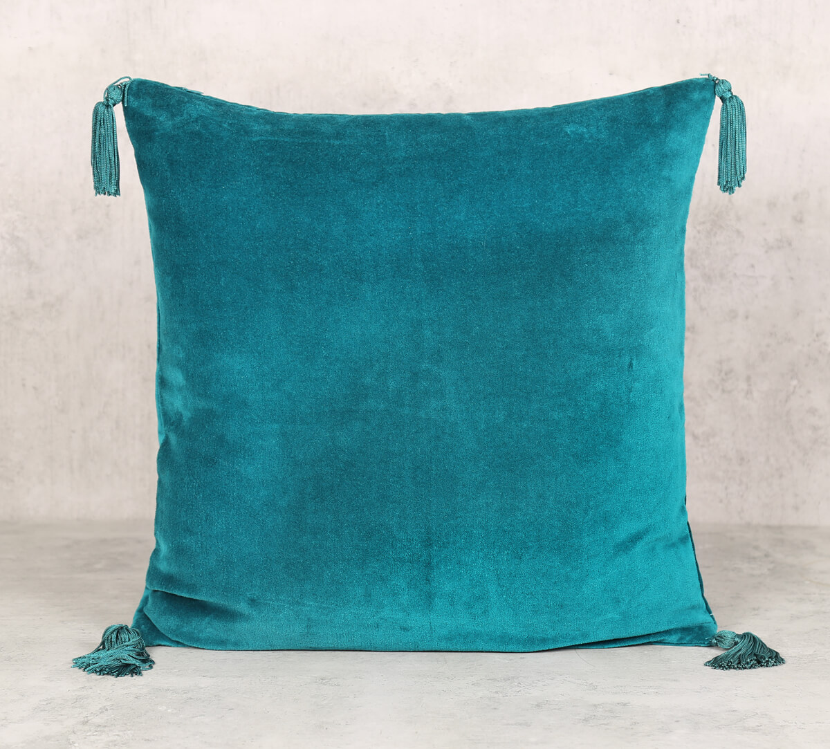 India Circus by Krsnaa Mehta Prussian Luxurious Drape Cushion Cover