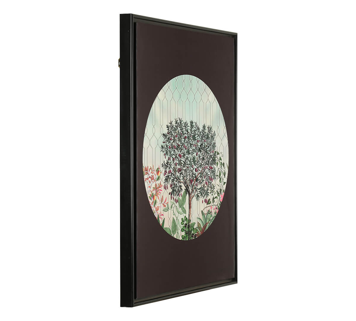 India Circus by Krsnaa Mehta Sultry Greenwood Floating Framed Canvas Wall Art