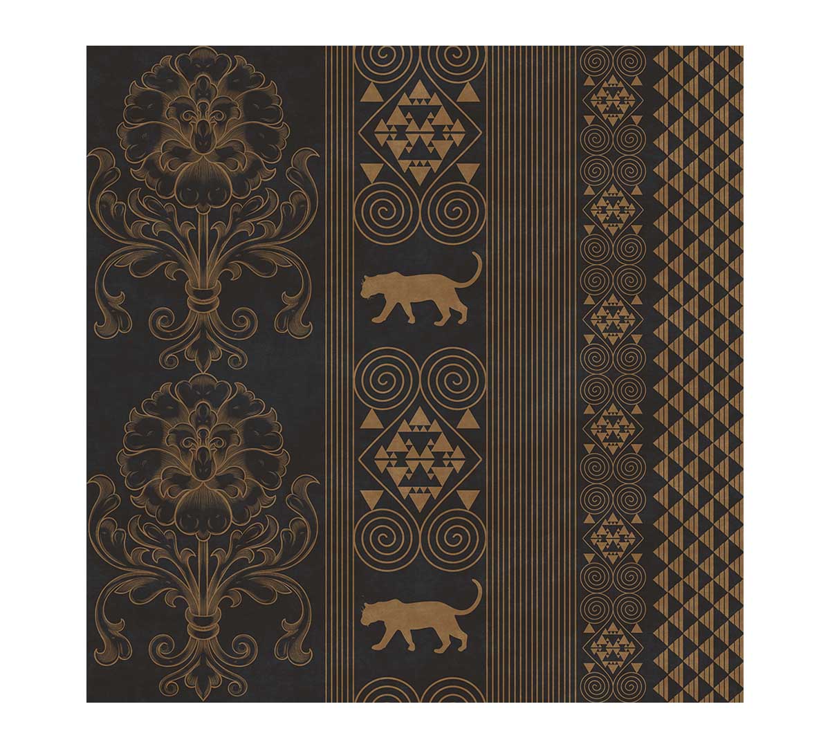 India Circus Shimmering Scriptures of the Jaguar Wallpaper