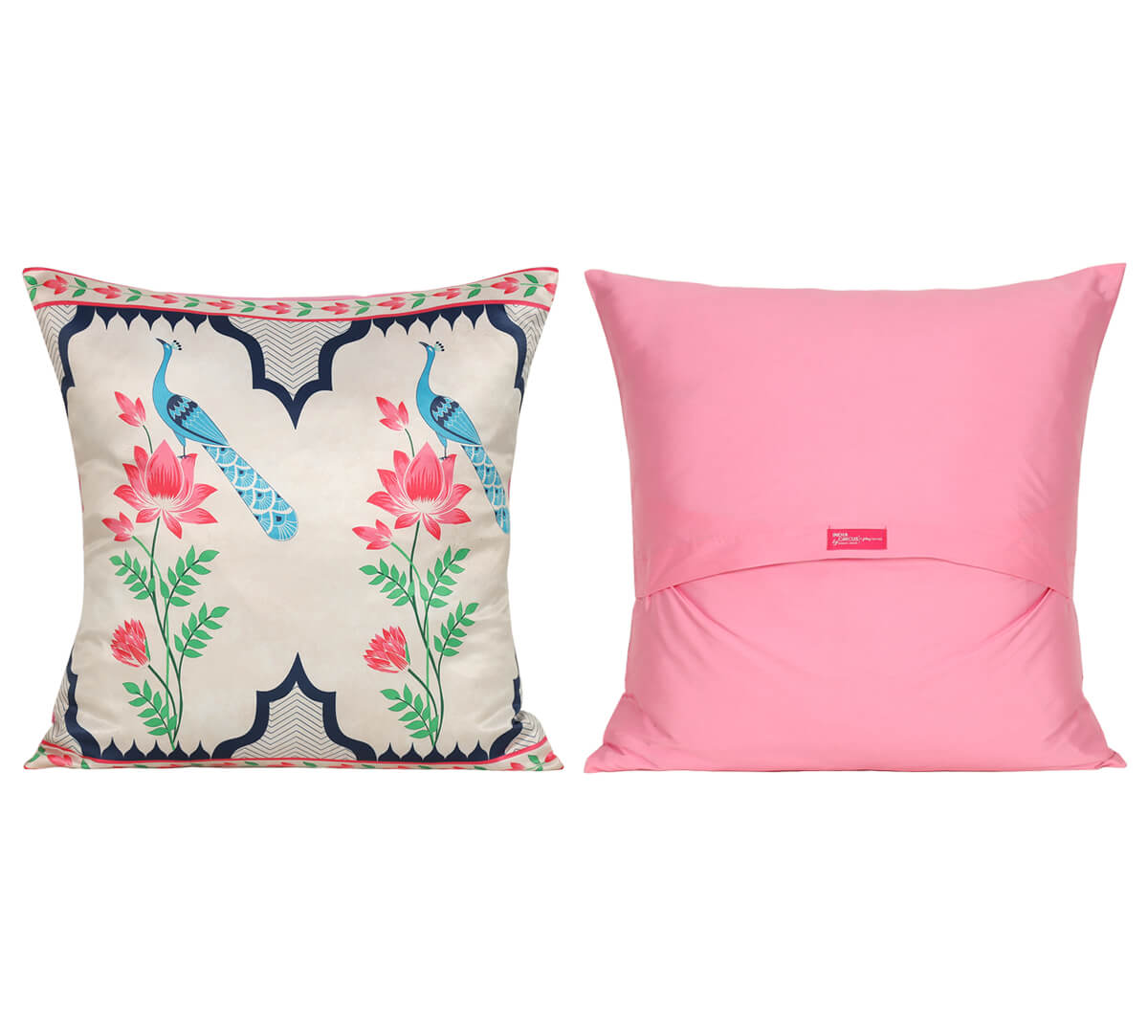 India Circus by Krsnaa Mehta Indigo Mayhem Satin Blend Cushion Cover Set of 5
